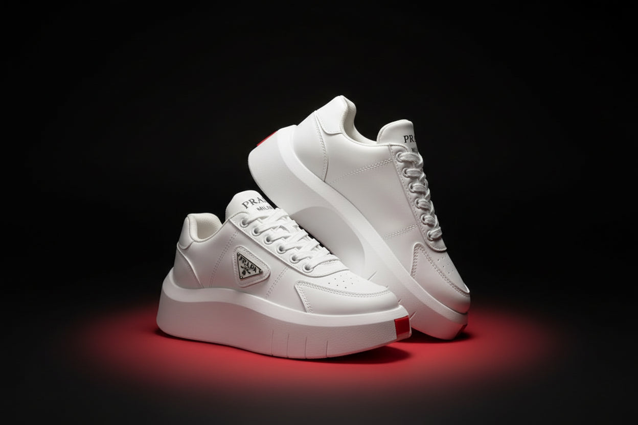 أحذية سنيكرز رجالية سميكة وعصرية من برادا